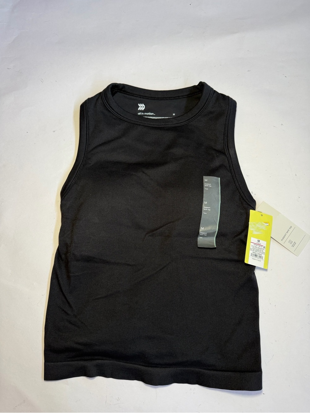 all in motion  Black Athletic Tank Top - Classic Sleeveless